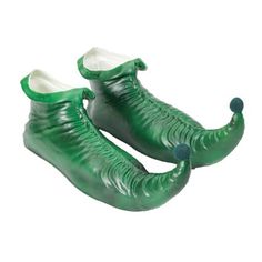 Green Elf Shoes Adult Accessory Image 1 of 3 Munchkin Costume, Grinch Shoes, Leprechaun Costume, Heat Miser, Christmas Elf Costume, Green Elf, Green Costumes, Clown Shoes, Elf Shoes