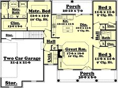 this is the first floor plan for two car garages and an additional living area