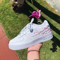 Air Force 1 Drawing, Pink Air Force 1, Custom Nike Air Force 1, Custom Nike Air Force, Air Force 1 Sneakers, Custom Painted Shoes, Air Force 1 Custom, Custom Air Force 1, Custom Nike