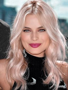 Blush Platinum Hair, Makeup For Rose Gold Hair, Platinum Blonde Hair With Rose Gold Highlights, Platinum Blonde Hair With Rose Gold, Champagne Blonde Hair Rose Gold, Light Rose Gold Hair Blonde, Blush Blonde Hair, Platinum Rose Gold Hair, Blush Blonde