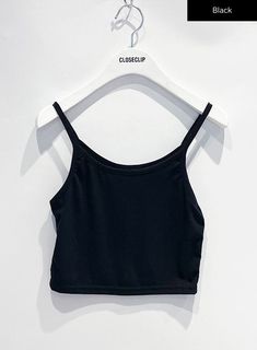 Cropped Camisole Top F22 - Lewkin Korean Female Fashion, Cropped Camisole, Black Mesh Top, Boat Neck Tops, Navy And Khaki, Cropped Tube Top, Model Fits, Pop Fashion, Black Charcoal