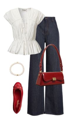 Classy Outfits For Women Casual, Uni Outfit Ideas Summer, Baggy Pants, Mode Inspo, Lookbook Outfits, Red Shoes, Looks Vintage