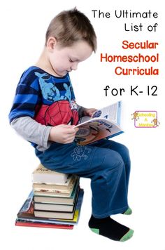 a young boy sitting on top of a stack of books with the title, the top book series for kids