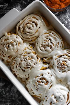 Who said pumpkin spice was just for lattes? 🍁 Get your hands on our Easy Pumpkin Spice Cinnamon Rolls Recipe! These delightful baked treats are perfect for the fall season. They're soft and everything you've been dreaming of for fall! 🍁🥧 Maple Cream Cheese Icing, Pumpkin Spice Cinnamon Rolls, Maple Cream Cheese Frosting, Pumpkin Crisp, Cinnamon Rolls From Scratch, Maple Cream Cheese, Pumpkin Pie Bars, Maple Cream, How To Make Pumpkin