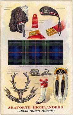 an old fashion advertisement for scottish clothing