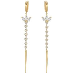 Presenting our Fleurs Marquises Gold Spike Earrings that will offer you a sensational experience. This elegant and Chic pair of Solid gold Handcrafted in 14kt will delicately dangle alongside your silhouette. Handcrafted in our Studio in Los Angeles with Lab Grown Diamonds and mixed Diamonds truly awing and perfect for turning a day look into an evening one. Ready to Ship in 12 -15 business days Made In Los Angeles - Lifetime Guarantee - Real Solid 14K Gold. REF 1007 25869— ALL OUR MODELS ARE RE Elegant Jewelry With Dangling Charms, Elegant Marquise Single Earring, Elegant Drop Earrings With Dangling Charms, Elegant 14k Gold Jewelry With Dangling Charms, Elegant Gold Plated Earrings With Dangling Charms, Yellow Gold Dangle Bridal Earrings, Yellow Gold 14k Dangling Charms Earrings, 14k Yellow Gold Earrings With Dangling Charms, Elegant Yellow Gold Dangle Diamond Earrings