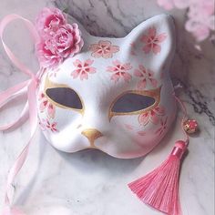 Japanese Fox Mask, Japanese Fox, Cosplay Mask, Hand Painted Cat, Japanese Cat