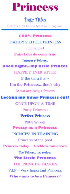 the princess party menu is shown in pink, blue and white with text on it