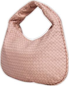 Casual Intrecciato Weave Shoulder Bag, Chic Pink Woven Leather Shoulder Bag, Trendy Intrecciato Weave Shoulder Bag For Spring, Trendy Summer Shoulder Bag With Intrecciato Weave, Chic Pink Woven Leather Bags, Luxury Summer Hobo Shoulder Bag, Luxury Hobo Shoulder Bag For Summer, Luxury Shoulder Bag With Braided Handles For Spring, Evening Hobo Bag With Intrecciato Weave