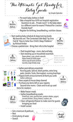 the ultimate guide to baby products for babies and toddlers info sheet with instructions on how to use them