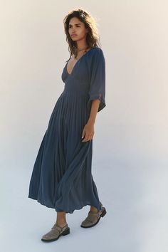 Dixie Maxi | Free People Exaggerated Sleeves, Free People Clothing, Blue Fits, People Dress, Hottest Fashion Trends, Family Outfits, Cut Off Shorts, Free People Dress, Embroidered Lace