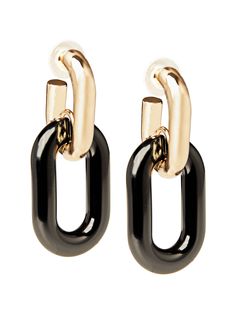 Discover the quality craftsmanship and comfort of Misook's Gold & Black Resin Doorknocker Earrings in Gold/Black. All of our designer knitwear and wovens come with complimentary shipping and returns. Designer Knitwear, Drop Design, Black Resin, Earrings In Gold, Knitwear Design, Drops Design, Gold Black, Black And Gold, Turning