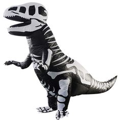 an inflatable dinosaur costume is shown on a white background