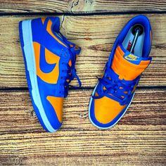 Nike Dunk Low “Knicks” Sz 10 Ds Blue And Orange Jordans, Orange And Blue Outfit, Dunk Collection, Kyrie Sneakers, Panda Dunks, Air Max 90 Leather, White Casual Sneakers, Pretty Sneakers, White Casual Shoes