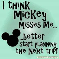 i think mickey misses me better start planning the next trip disney mouse decal sticker