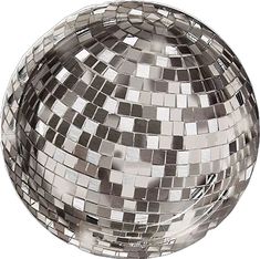 a mirror ball is shown on a white background