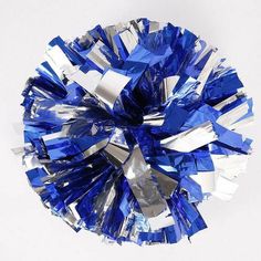 a blue and silver pom - pom is on sale for $ 7 99