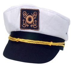 Yacht Cap - Costumes and Accessories Captain Cap, Outdoor Hut, Nautical Themed Party, Boat Captain, Navy Sailor, Nautical Party, Navy Hats, Sailor Hat, Outdoor Hats