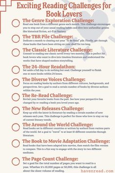 a poster with instructions on how to use the book challenge for reading and writing skills