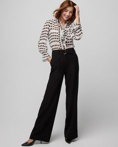 Fluid Wide Leg Pant - White House Black Market Casual Work Clothes, Peplum Tops, Business Casual Work, Wide Leg Pant, Casual Work, Work Casual