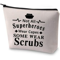 Zuo Bao Nursing Gift RN Gifts Not All Superheroes Wear Capes Makeup Bags Nurse DT Gifts Nurse Appreciation Bags Color: Superheroes Wear Scrubs. All Superheroes, Nurse Appreciation, Makeup Bags, Nurse Gifts, Makeup Tools, Scrubs, Makeup Bag, Nursing, Beauty Makeup