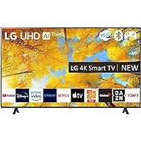 the lg 4k smart tv is shown in front of an image of autumn trees