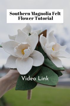 the video link shows how to make paper flowers