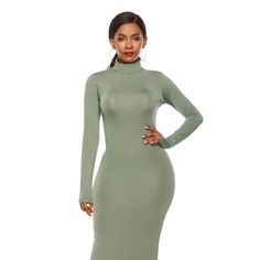 Shipping 4-6 Days Features: Basic Style Fit Type: Bodycon Sheer: Opaque Stretch: No Stretch Body: Not Lined Material Composition: 80% Polyester, 20% Spandex Care Instructions: Machine Wash Cold. Tumble Dry Low. Imported Product Measurements: S: Bust 32-35.9 In, Sleeve Length 23.8 In, Waist 25-29.3 In, Length 58.5 In, Hip 35.1-39 In M: Bust 33.9-37.8 In, Sleeve Length 24.2 In, Waist 27-31.2 In, Length 59.3 In, Hip 37.1-41 In L: Bust 35.9-39.8 In, Sleeve Length 24.6 In, Waist 29-33.2 In, Length 60 Stretch Long Sleeve Solid Color Maxi Dress, Fitted Solid Color Midi Maxi Dress, Stretch Sheath Midi Dress In Solid Color, Stretch Midi Dress In Solid Color, Stretch Midi Length Solid Color Dress, Casual Bodycon Maxi Dress In Solid Color, Stretch Solid Color Midi Dress, Solid Color Stretch Midi Dress, Casual Bodycon Solid Color Maxi Dress