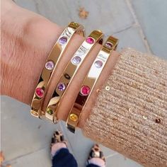 Hinged Bracelet With Color Crystal Accents Give Just The Right Amount Of Wow Factor. Stack Or Wear Solo. Mix & Match Colors. Multicolor Jeweled Bracelets, Jewel Bracelet, Mantra Bracelet, Park Lane Jewelry, Sea Glass Bracelet, Match Colors, Jewelry Accessories Ideas, Accessories Ideas, Park Lane