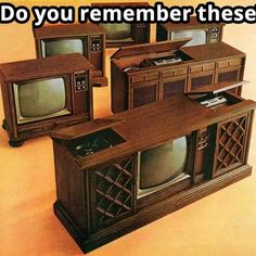 an old advertisement for televisions with the caption do you remember these?