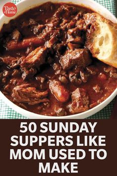 the cover of 50 sunday suppers like mom used to make