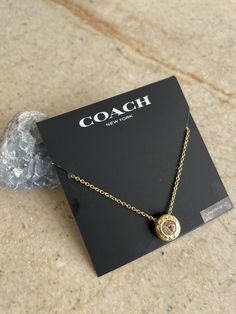 Coach New York Gold Tone 16 Inch 2 Inch Extension Necklace NWT $88 Luxury Coach Jewelry, Coach Gold Watch, Elegant Coach Necklace For Gift, Elegant Coach Yellow Gold Jewelry, Gold Coach Necklace, Coach Necklace, Coach Jewelry, Coach New York, Christmas Wishlist