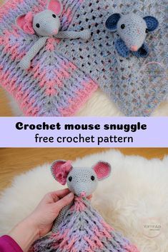 crochet mouse snuggle free crochet pattern with video instructions for beginners