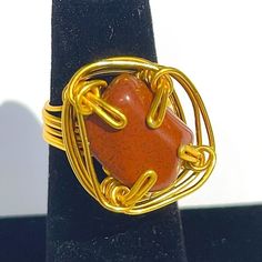 This is a gorgeous and adjustable handcrafted genuine Red Jasper gemstone ring from California 🥰💕  This ring starts at a size 5 <3 These gemstones are sourced from a brilliant wholesale artist, Lorena Espinoza, based out of the San Diego County area. Southern California is geologically abundant in ways many people might never expect! I encourage everyone to be discerning with where they purchase pretty rocks, but wish to emphasize that these crystals are from our locality. Rockhounding is a po Never Expect, Bohemian Handmade, Pretty Rocks, Chunky Rings, San Diego County, Red Band, Rock Hounding, Blue Chalcedony, Red Jasper