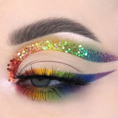 Colourful Makeup, Drag Make-up, Rainbow Makeup, Smink Inspiration, Colorful Eye Makeup