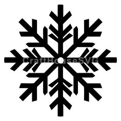 a black and white snowflake with arrows pointing in different directions on the side