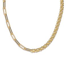 Design: Embracing the essence of inclusiveness and uniqueness, Pascal Fusion Series exudes finess. This necklace combines a link chain with a curb chain, available in yellow gold vermeil and white gold vermeil. | Gold Color: 18K Gold Vermeil (Not to be confused with regular gold plating, our vermeil is a thick layer of 18k solid gold on sterling silver meaning it will last longer. You get the look & feel of gold jewelry at a fraction of the price) Silver Color: Sterling Silver (925 Sterling Silv Silver Meaning, Chain Diamond, Curb Chain, Real Diamonds, Link Chain, Gold Plating, Gold Vermeil, Silver 925, Colored Diamonds