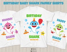 Birthday Shark Party Shirt | Baby Toddler Youth Adult T-Shirt Black | Parent Mommy Daddy Baby Shark Shirt | 1st First Birthday Party Shirts Listing is for one shirt - select from drop down menu. Sizes newborn through 24 months are baby onesies. Sizes small through 3XL are unisex adult sizes. Message if any questions or personalization requests! :) Vanessa | MADFuns | Make A Difference Funs ✨| Baby Shark Shirt, Birthday Party Shirts, Papa Baby, Birthday Paper, Shark Shirt, Shark Party, Shark T Shirt, Shark Birthday, Birthday Party Shirt