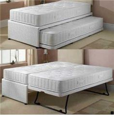 two pictures of the same bed frame