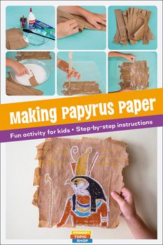 making papyrus paper fun activity for kids - step by step instructions