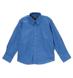 Boys Premium Cotton blend button up dress shirt. The perfect look for any casual or formal occasion. Features: Regular Fit Button closure Lay down spread collar Left side breast pocket 65% Cotton | 35% Polyester Blend SKU: BSHIRT Royal Blue Dress Shirt, Blue Dress Shirt, Solid Dress Shirt, Formal Tops, Royal Blue Dress, Pinstripe Suit, Miami Fashion, Button Up Dress, Casual Black