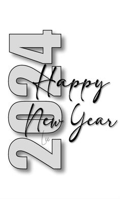 a happy new year card with the words 4g and 5g in black ink