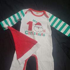 Brand New -My First Christmas 0-3 Month Onsie New Me, First Christmas, 3 Months, Red Green, Kids Shop, One Piece, Brand New, Christmas, Green