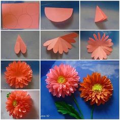 an image of flowers made out of paper on a cell phone with the caption's name in spanish