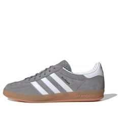 adidas originals Gazelle 'Grey Gum' ID0978 Adidas Gray Sneakers With Gum Sole, Gray Three Stripes Sneakers For Streetwear, Adidas Gray Sneakers With Three Stripes, Adidas Gray Sneakers With Three Stripes Branding, Casual Gray Sneakers With Three Stripes Branding, Adidas Gazelle Grey, Adidas Originals Gazelle, Fashion Performance, Adidas Gazelle