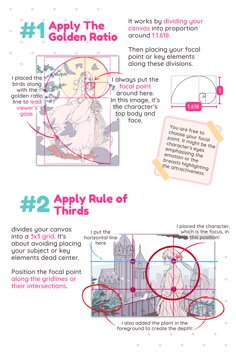 an info sheet showing how to apply the golden ratio