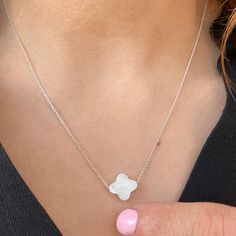 ✔️ Sterling silver 925 & mother of pearl gemstone ✔️ A Dainty Cross Necklace you will love!! ✝️ >>Handcrafted with love for you in GREECE!! >> MATERIAL This crucifix necklace is handmade with sterling Siver 925 Available with 22K Gold finish or rose gold finish >>SIZE Mother of pearl Cross: width >> 0.4 inches - 1.1 cm height >> 0.4 inches - 1.1 cm Chain: Chain length available options : 13-14-15 -16-17-18-19 inches (30-32-35-38-40 -42-45-48 -50 cm ) plus 1 inch White Minimalist Necklace With Delicate Chain, White Modern Necklace With Adjustable Chain, Simple White Pendant Necklace, Simple White Pendant Jewelry, Modern White Jewelry With Delicate Chain, Minimalist White Sterling Silver Necklace, Delicate White Sterling Silver Necklace, White Sterling Silver Charm Necklace With Clavicle Chain, White Sterling Silver Clavicle Chain Charm Necklace