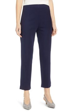 Free shipping and returns on Ming Wang Pull-On Ankle Pants at Nordstrom.com. <p>Wardrobe-staple pants in a stylish tapered cut boast a carefree knit designed to keep a neat, polished look.</p> Travel Wardrobe Capsule, Capsule Travel Wardrobe, Fall Travel Wardrobe, Outfit Ideas Fall, Wardrobe Capsule, Tie Waist Jumpsuit, Travel Capsule Wardrobe, Fall Winter Wardrobe, Strapless Midi Dress