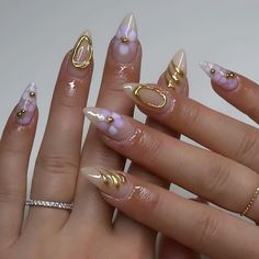 @nailsbyskyelinh Infinity Nails, Pink Ombre Nails, Nail Time, Long Acrylic Nails Coffin, Nails Desing, Classy Nails, Funky Nails