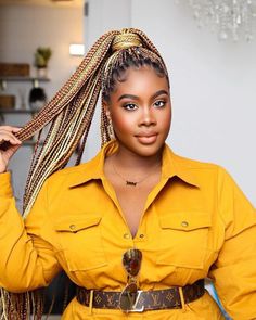 Blonde Box Braids, Blonde Braids, Box Braids Hairstyles For Black Women, Braids Hairstyles Pictures, Box Braids Styling, Girls Hairstyles Braids, Knotless Braids, Cornrow Hairstyles, African Braids Hairstyles